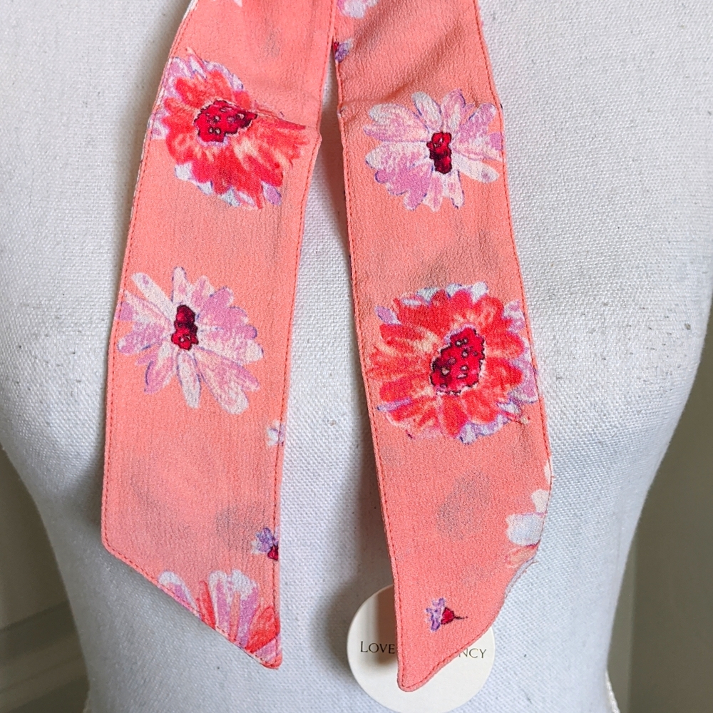 LoveShackFancy Lorna Floral Bow Barrette Hair Accessorie Coral Blaze - Picture 8 of 15